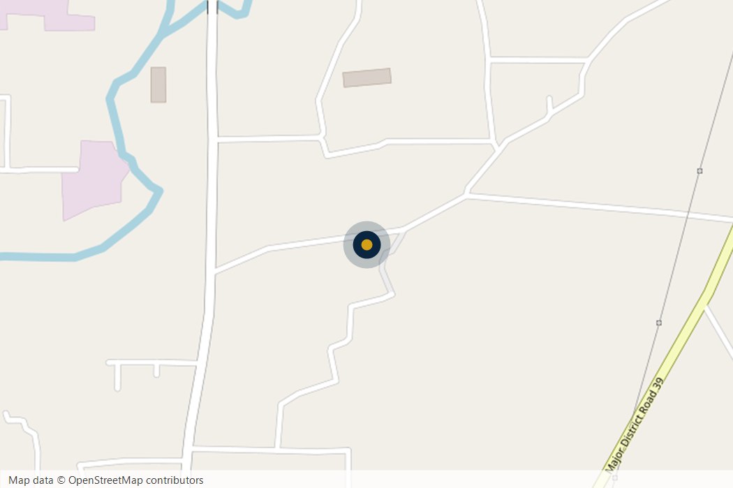 Map showing the Megofy Travel office at Santokhgarh, Una