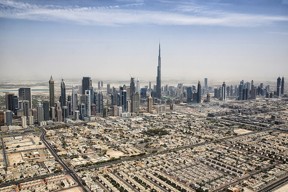 Dubai skyline at dusk