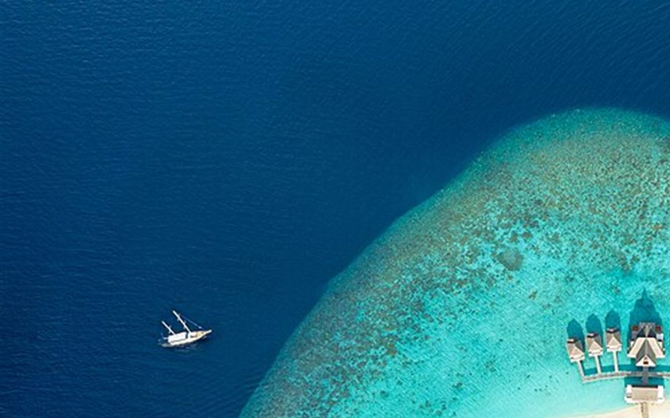 Open tropical water seen from the air